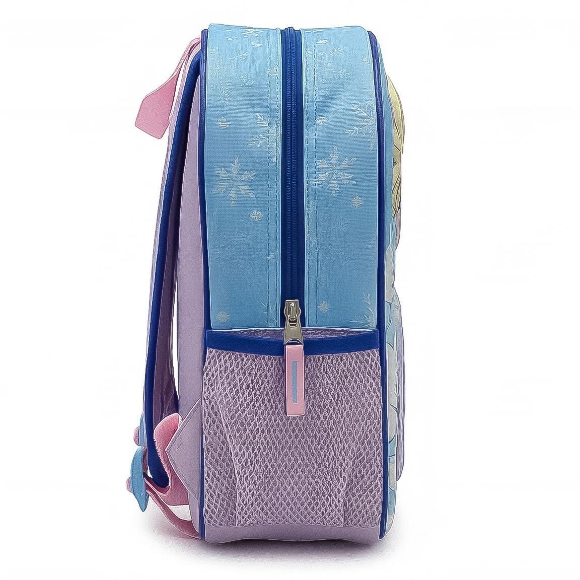 Mochila escolar infantil Frozen 3D feita de poliéster e EVA com alças ajustáveis 3/6