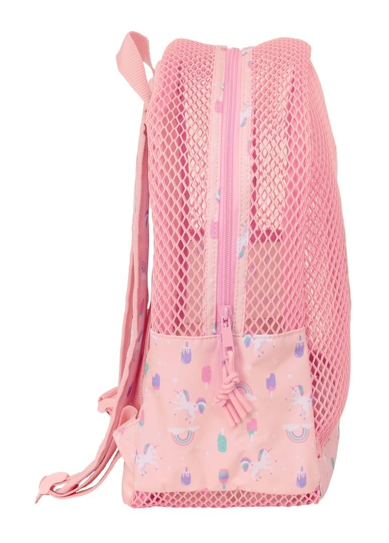 Mochila infantil Unicórnio em malha anti-areia com alças acolchoadas, rosa 3/3