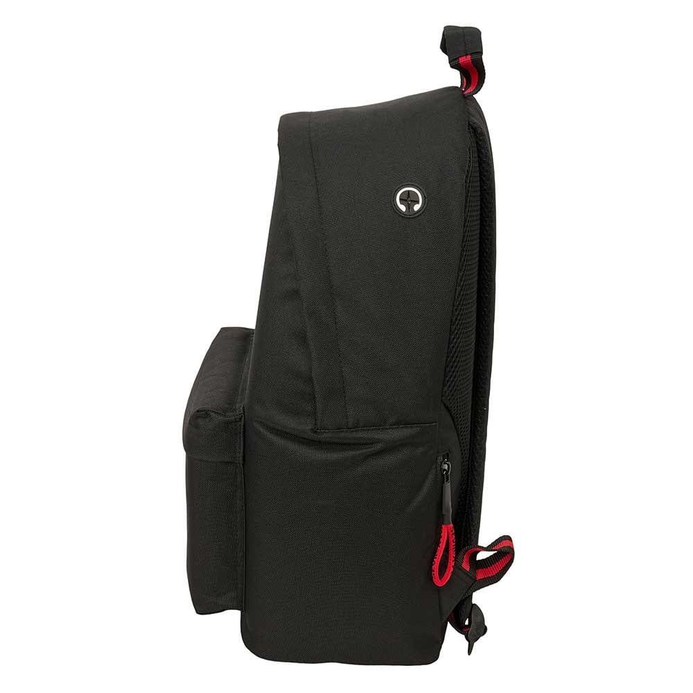 Mochila Sevilla FC para adultos, para laptop de 14,1", com bolso frontal - Preta 3/4