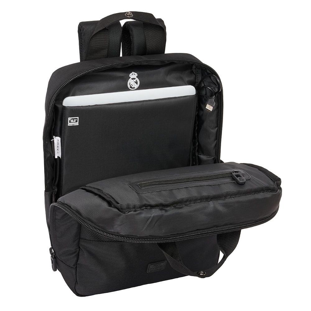 Mochila Real Madrid para Adultos para Laptop de 13,3" com Porta USB e Bolso 4/5