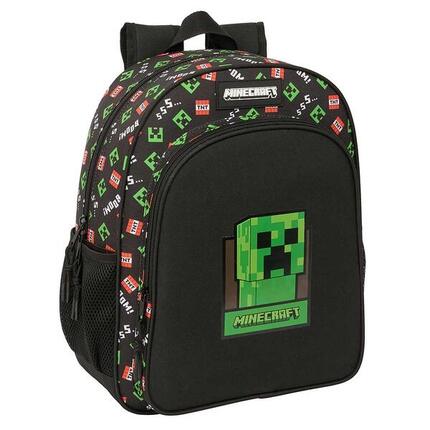Sac à dos scolaire Minecraft pour enfants avec roulettes et porte-bouteille