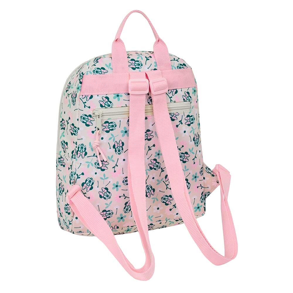 Mochila infantil mini da Minnie Mouse com bolso frontal e zíper - Rosa 2/4