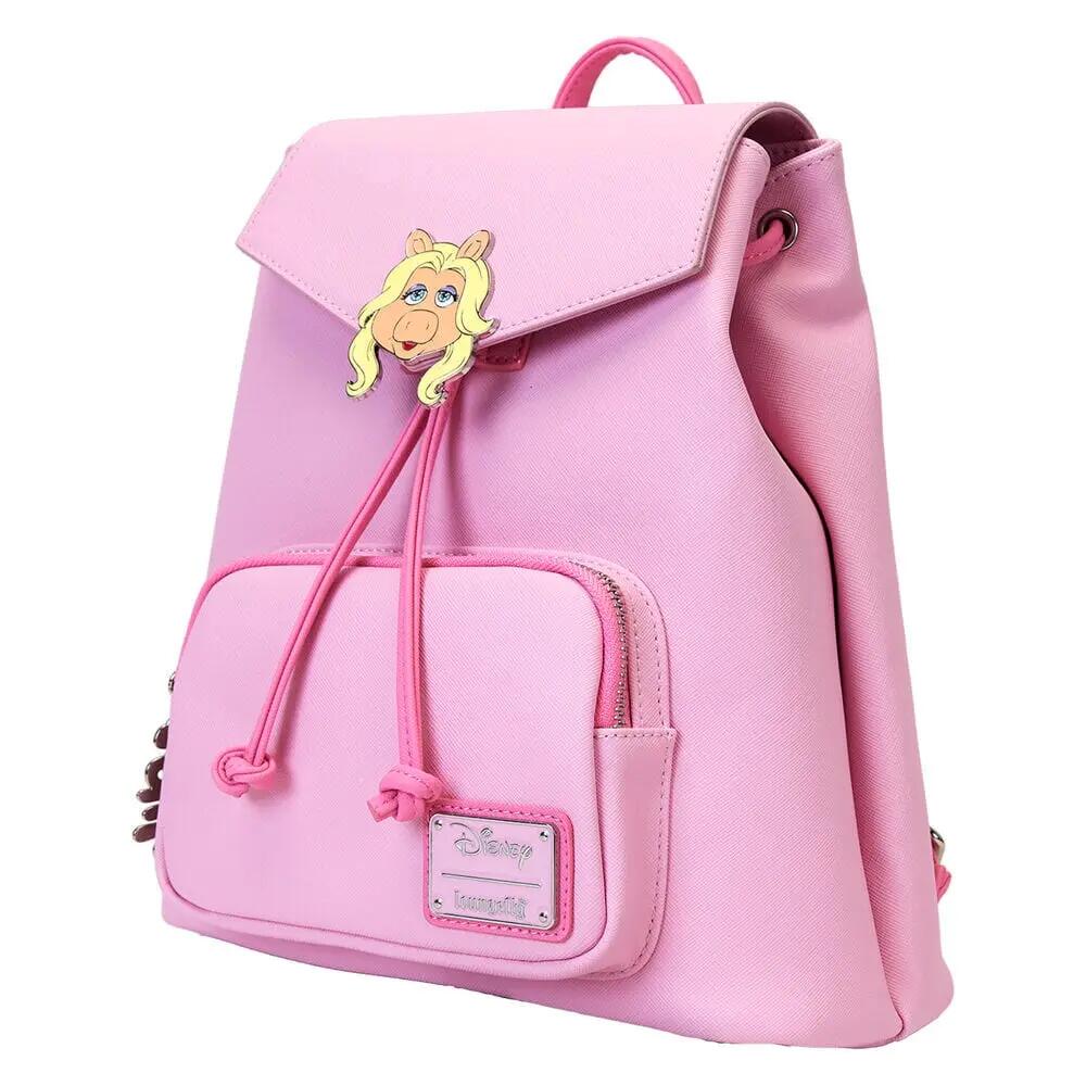 Zaino per adulti Miss Piggy Muppets con tasca frontale, rosa 3/4