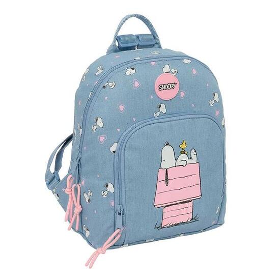 Snoopy Mini-Rucksack für Kinder mit Vordertasche und verstellbaren Trägern –