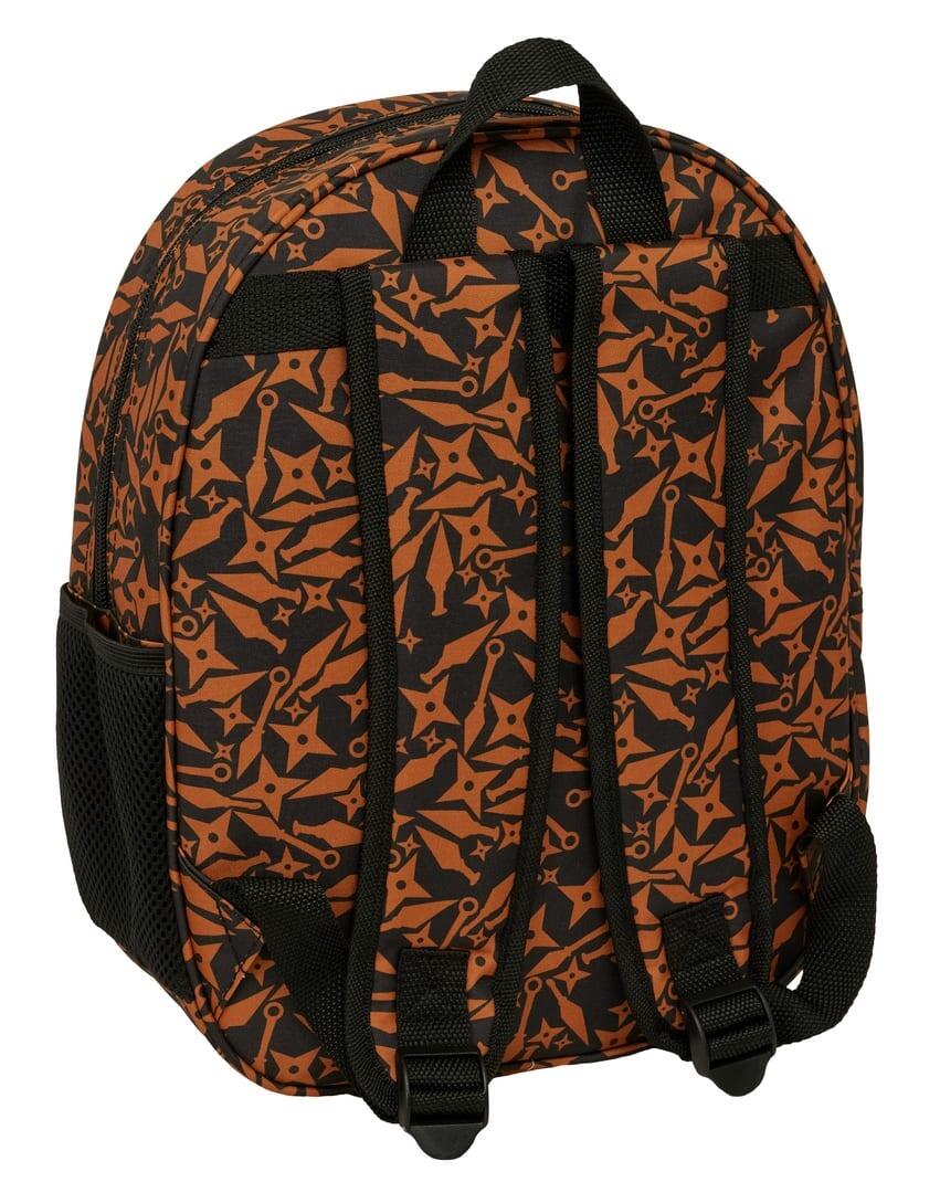 Mochila infantil Naruto 3D com porta-garrafa e alças acolchoadas, preta e 2/3
