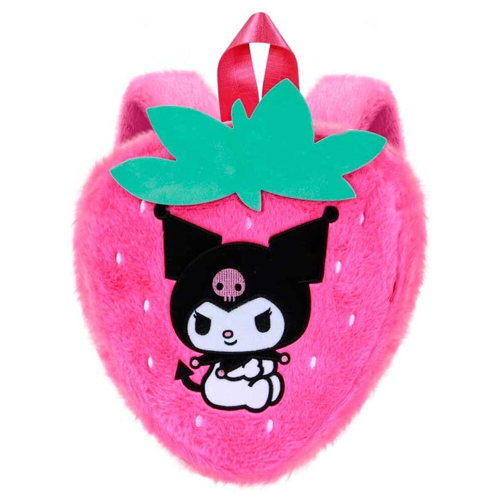 Zaino per bambini Kuromi Hello Kitty and Friends con design a fragole rosa 2/4