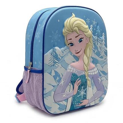 Mochila Guardería Infantil Frozen Adaptable a Carro con Cremallera Azul Claro