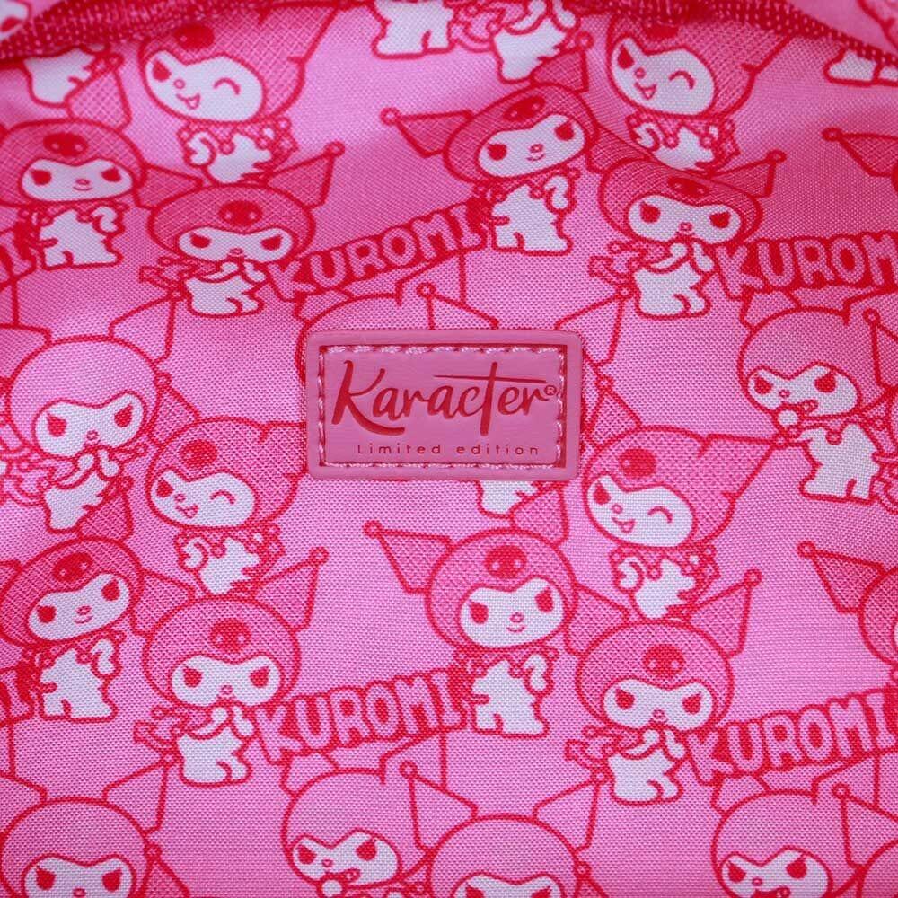 Zaino per bambini Kuromi Hello Kitty and Friends con design a fragole rosa 4/4