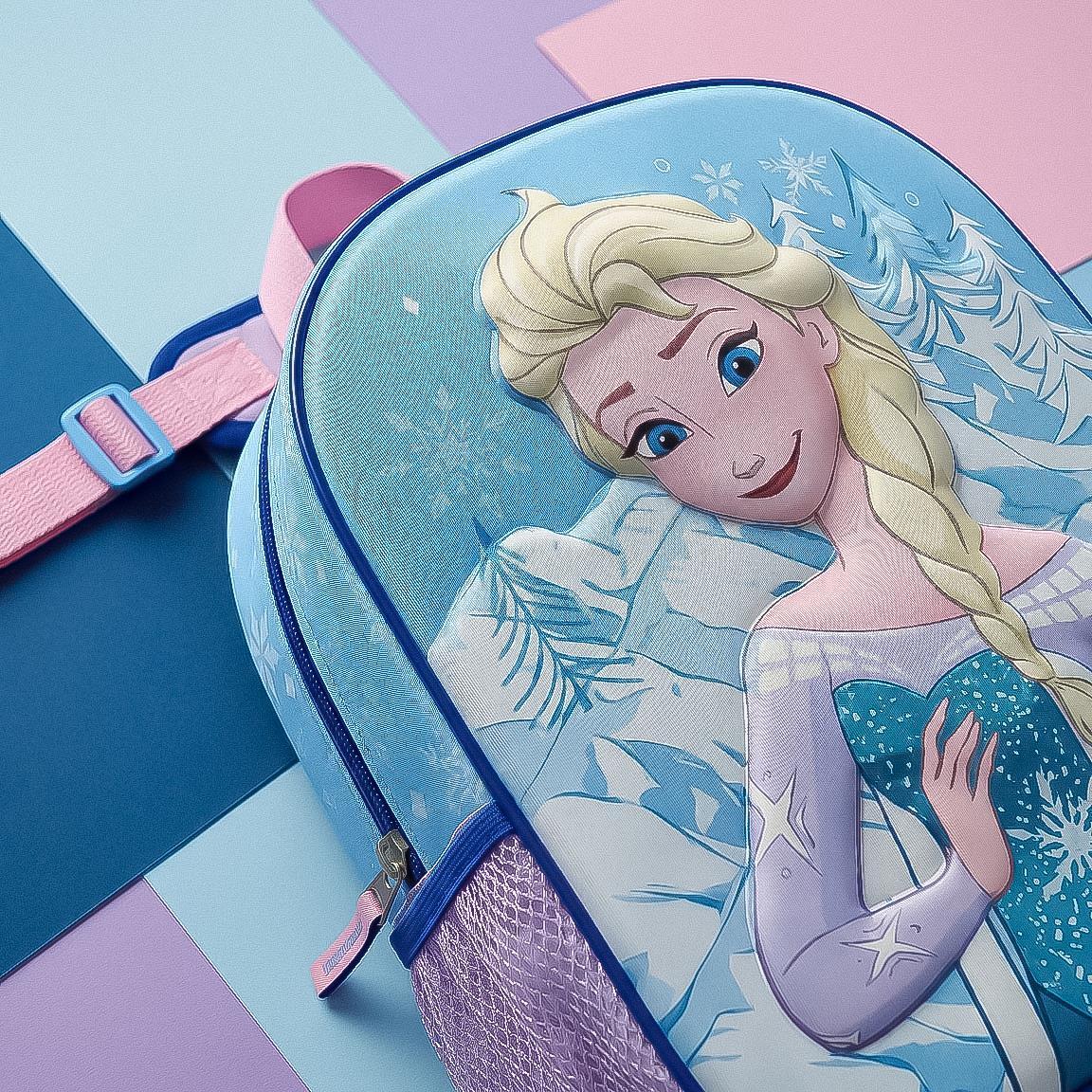 Mochila escolar infantil Frozen 3D feita de poliéster e EVA com alças ajustáveis 6/6