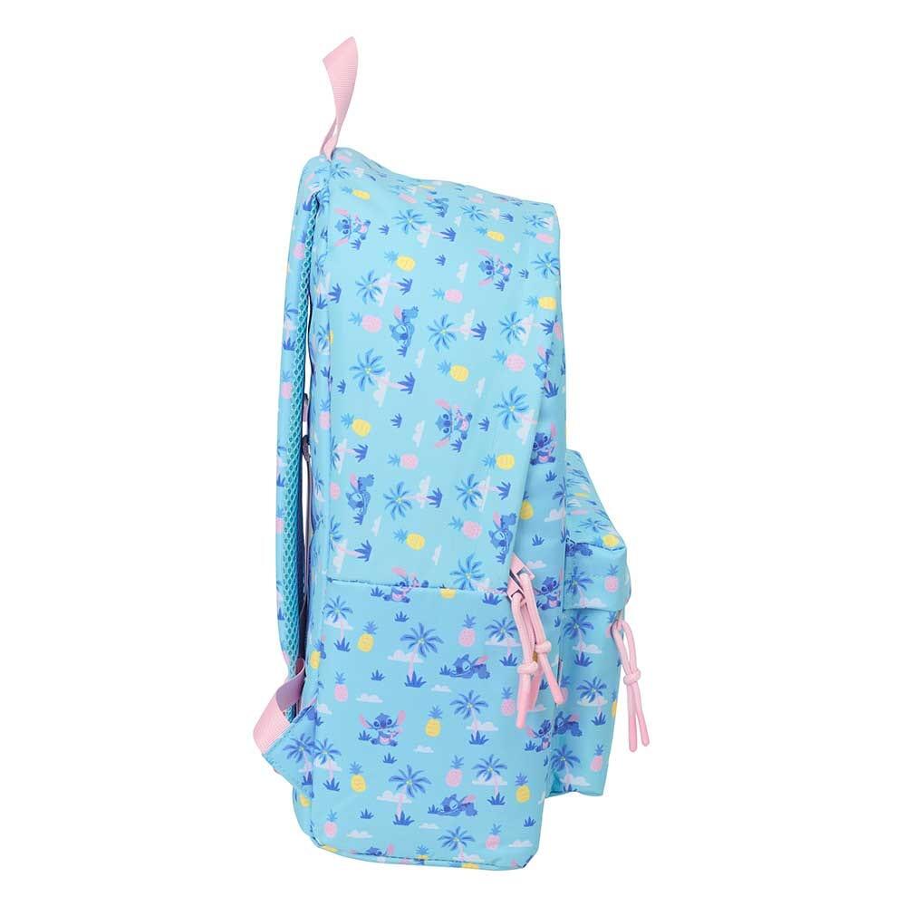 Mochila infantil Stitch com bolso frontal e alças ajustáveis ​​- Azul 3/3