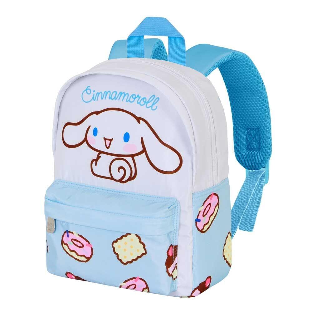 Mochila infantil Cinnamoroll Hello Kitty de 27 cm com bolso frontal azul 3/3