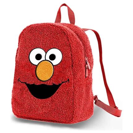 Elmo Kinder-Schulrucksack mit Vordertasche, 22 x 27 x 9 cm, Rot