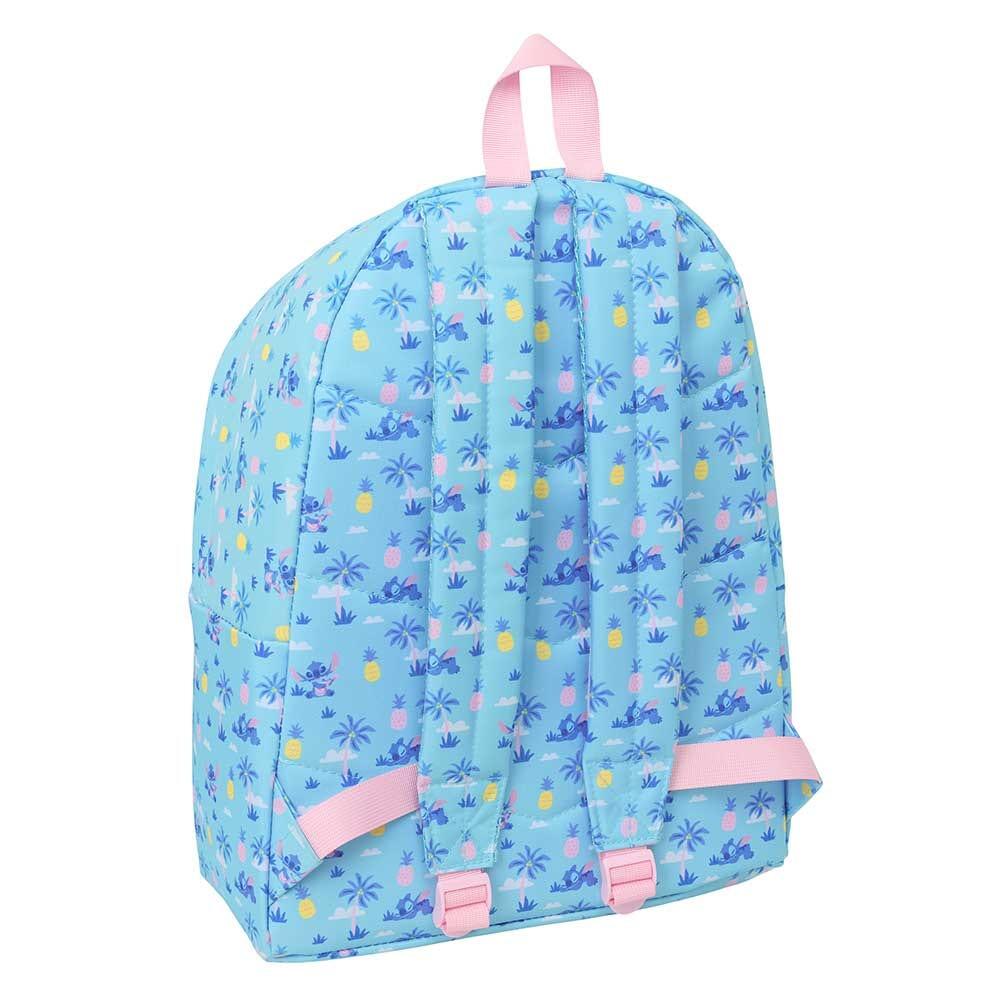 Mochila infantil Stitch com bolso frontal e alças ajustáveis ​​- Azul 2/3