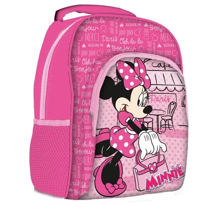 Sac à dos Minnie Mouse pour adulte avec poche avant, en cuir végétalien, rose
