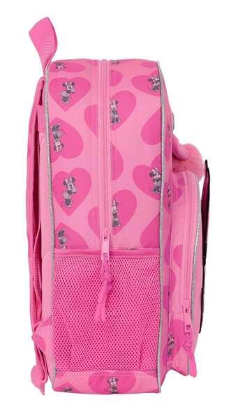 Sac à dos scolaire Minnie Mouse pour enfant, adaptable à une caddie, avec poche 3/6