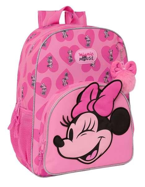 Sac à dos scolaire Minnie Mouse pour enfant, adaptable à une caddie, avec poche 6/6