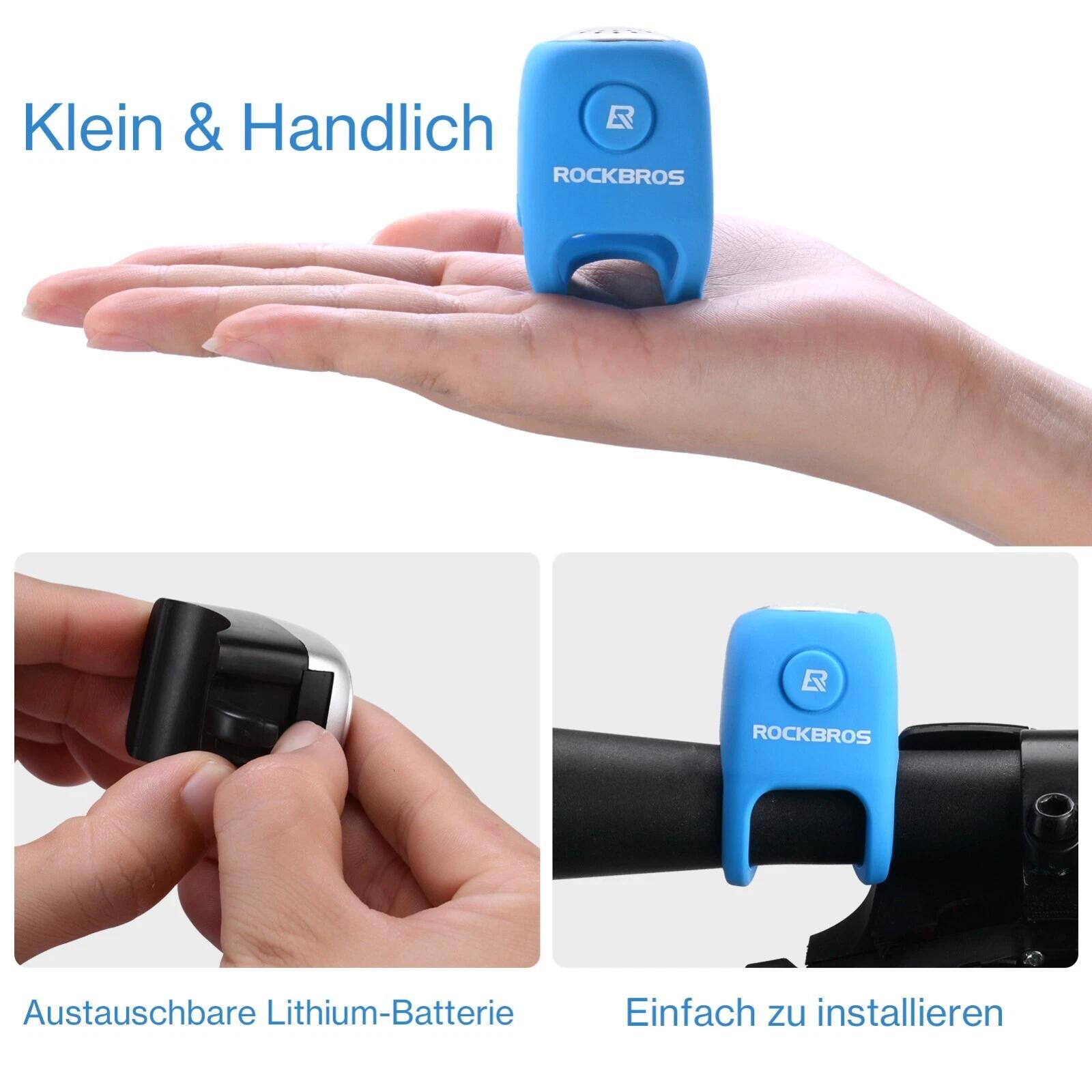 ROCKBROS Mini Elektrische Wasserdichte Fahrradklingel 4/7