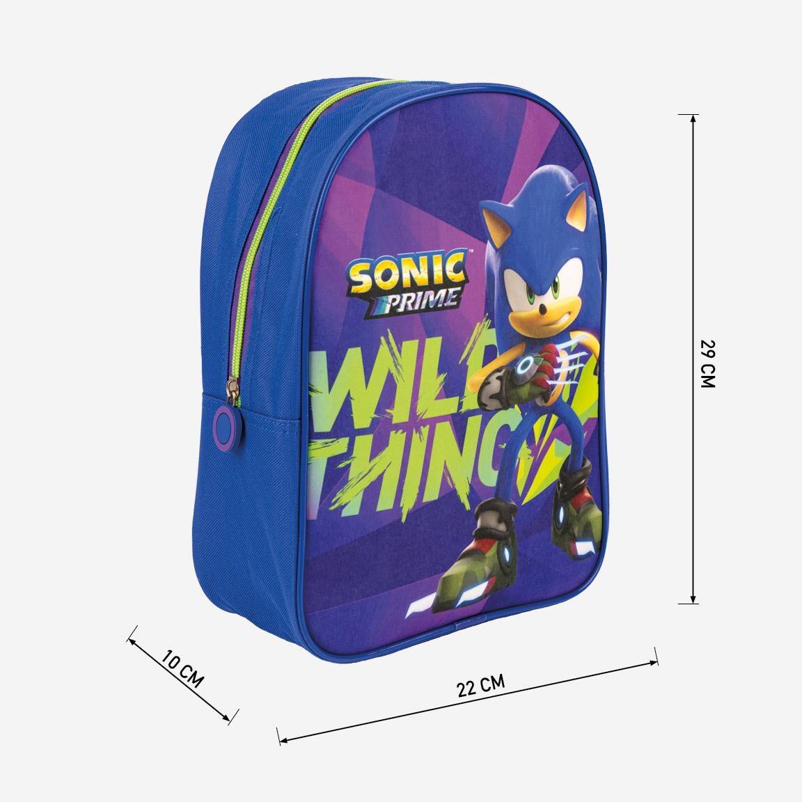 Sac à dos scolaire Sonic Prime pour enfants avec fermeture éclair et bretelles 4/5