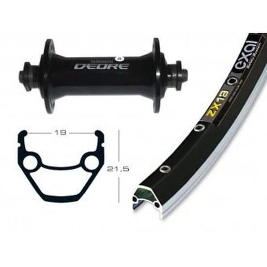 Roue arriére Exal Winora Zx 19 36Tr.Deore 510 Blo.Ra.