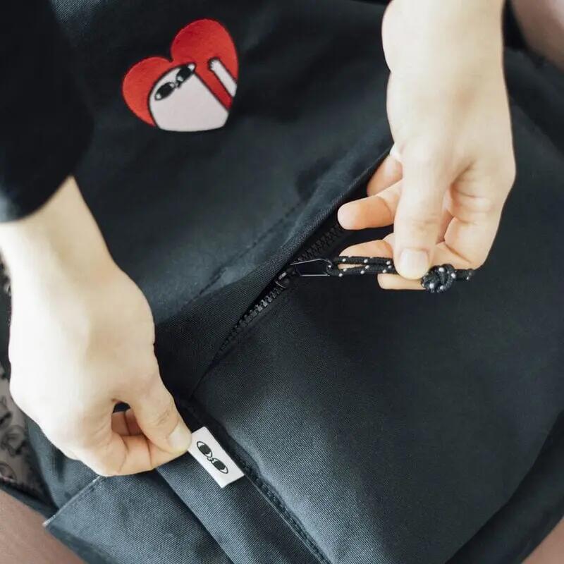 Ketnipz Erwachsenen-Rucksack aus Polyester mit Vordertasche, Schwarz 4/4