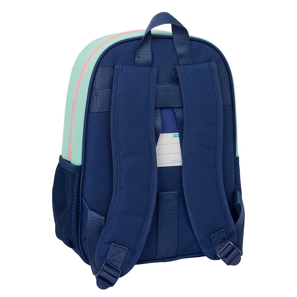 Mochila Escolar Infantil Mr. Wonderful Adaptável a Carrinho com Bolso Azul 2/3