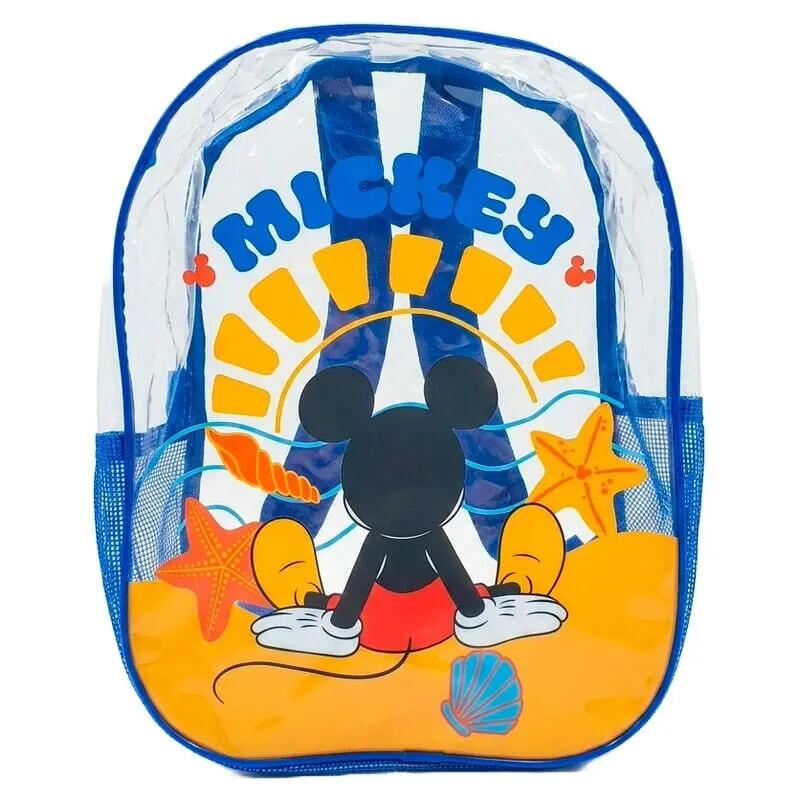 Zainetto per bambini di Topolino, in PVC trasparente, 31 cm, blu e giallo 2/2