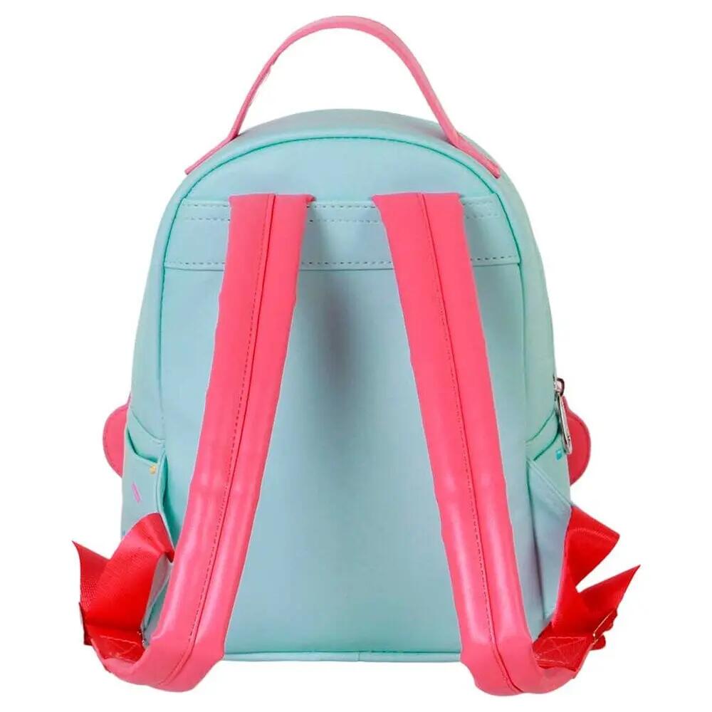 Zainetto per bambini Stitch Candy con tasca frontale, 25 cm, turchese e rosa 3/4