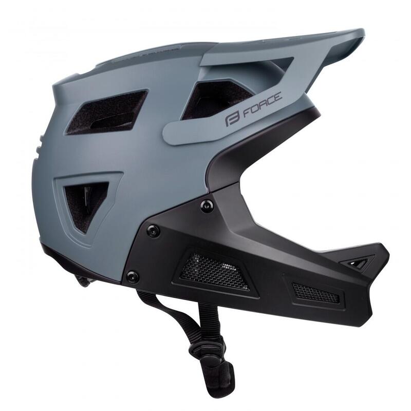 Cască Force DROP downhill, gri-negru L-XL (58-61 CM)