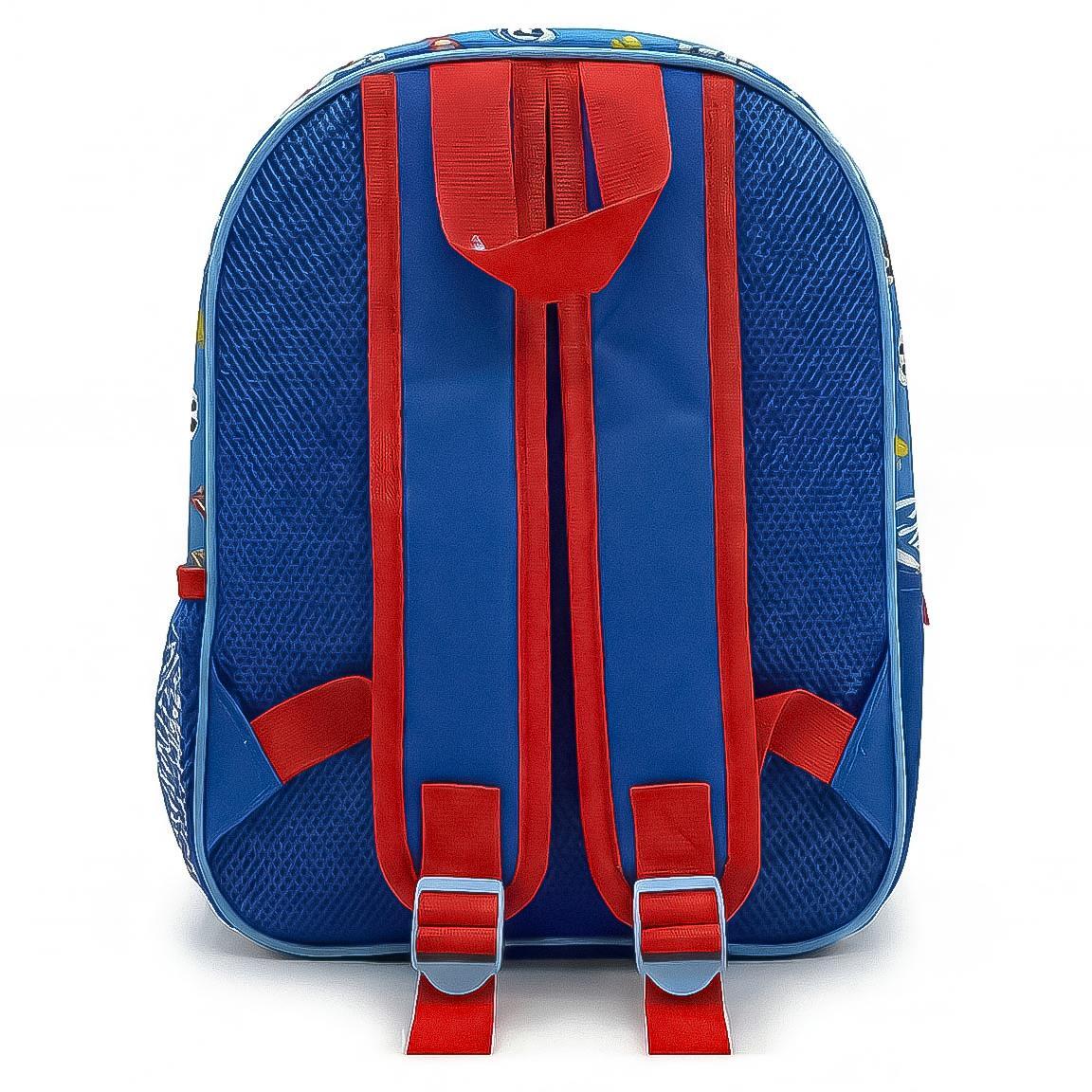 Mochila escolar infantil 3D da Patrulha Canina em poliéster e EVA, azul. 2/6