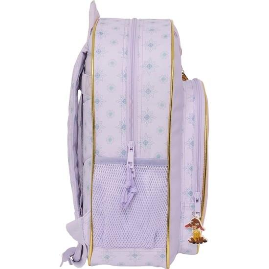 Mochila escolar infantil Wish, adaptável a carrinhos, com bolso frontal, lilás. 3/3