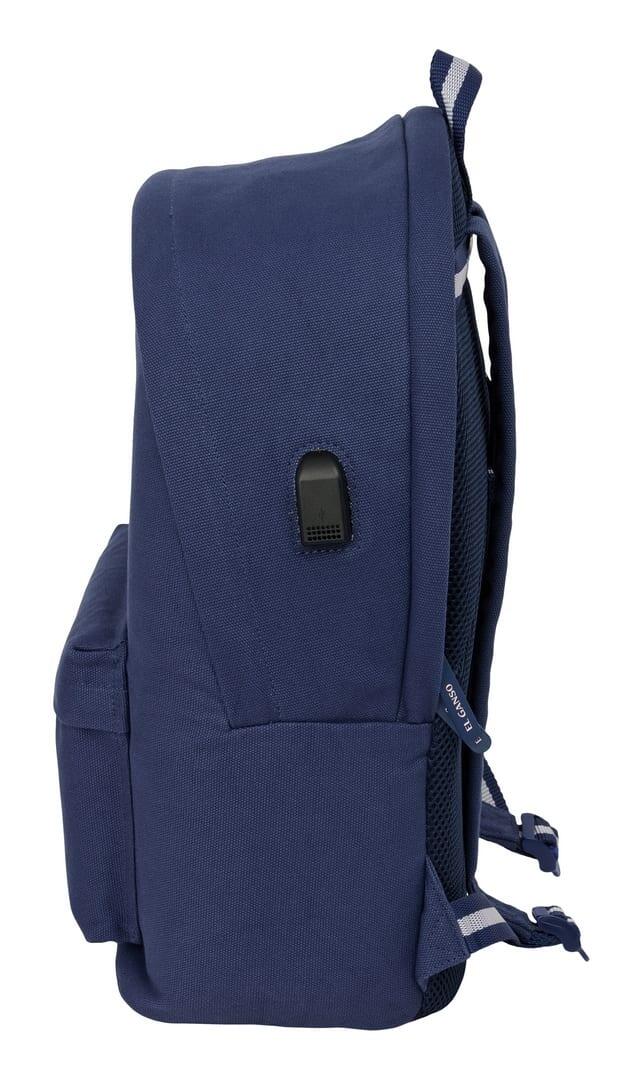 Mochila El Ganso Jeans para adultos, para laptop de 15,6", com porta USB, azul 3/6