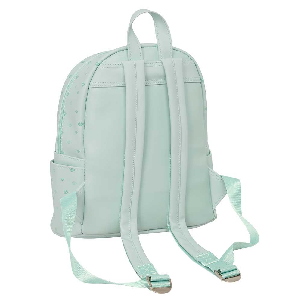 Mochila infantil Snoopy mini com bolso frontal e alças ajustáveis, verde menta. 2/3
