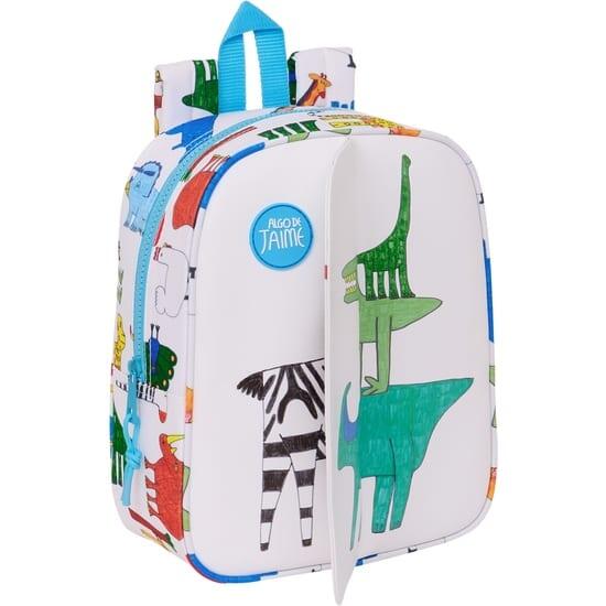Mochila infantil para berçário da Algo de Jaime, adaptável a carrinho, branca. 5/5