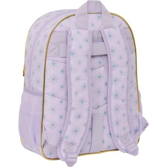 Mochila escolar infantil Wish, adaptável a carrinhos, com bolso frontal, lilás. 2/3
