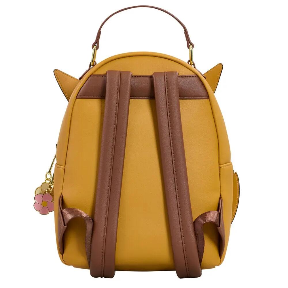 Mochila Pokémon Eevee para adultos em couro vegano com bolso frontal, marrom. 2/4