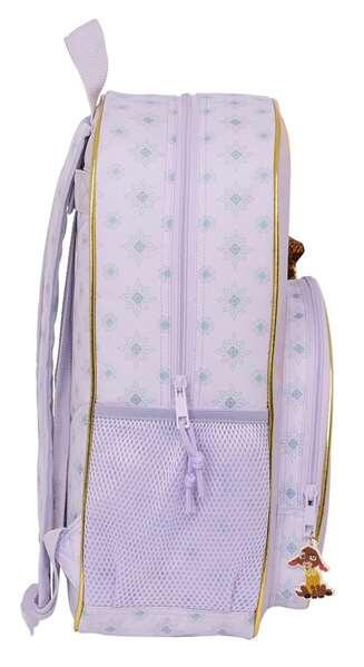 Mochila escolar infantil Wish, adaptável a carrinhos, com bolso frontal, lilás. 5/6