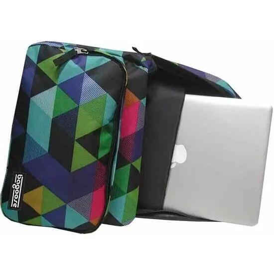 Mochila infantil Bagoose para laptop de 45 cm com bolso frontal, multicolorida. 3/3