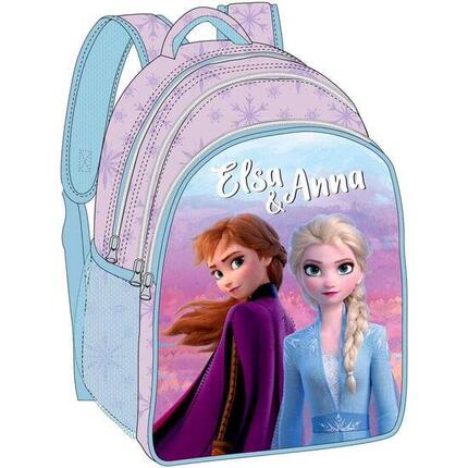 Mochila Guardería Infantil Frozen Adaptable a Carro con Cremallera Azul Claro
