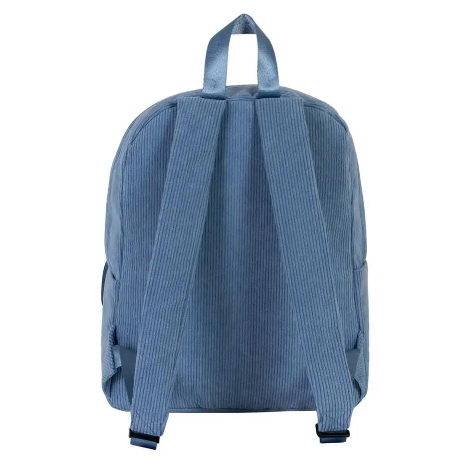 Mochila infantil Stitch com bolso frontal e alças ajustáveis ​​- Azul 3/4