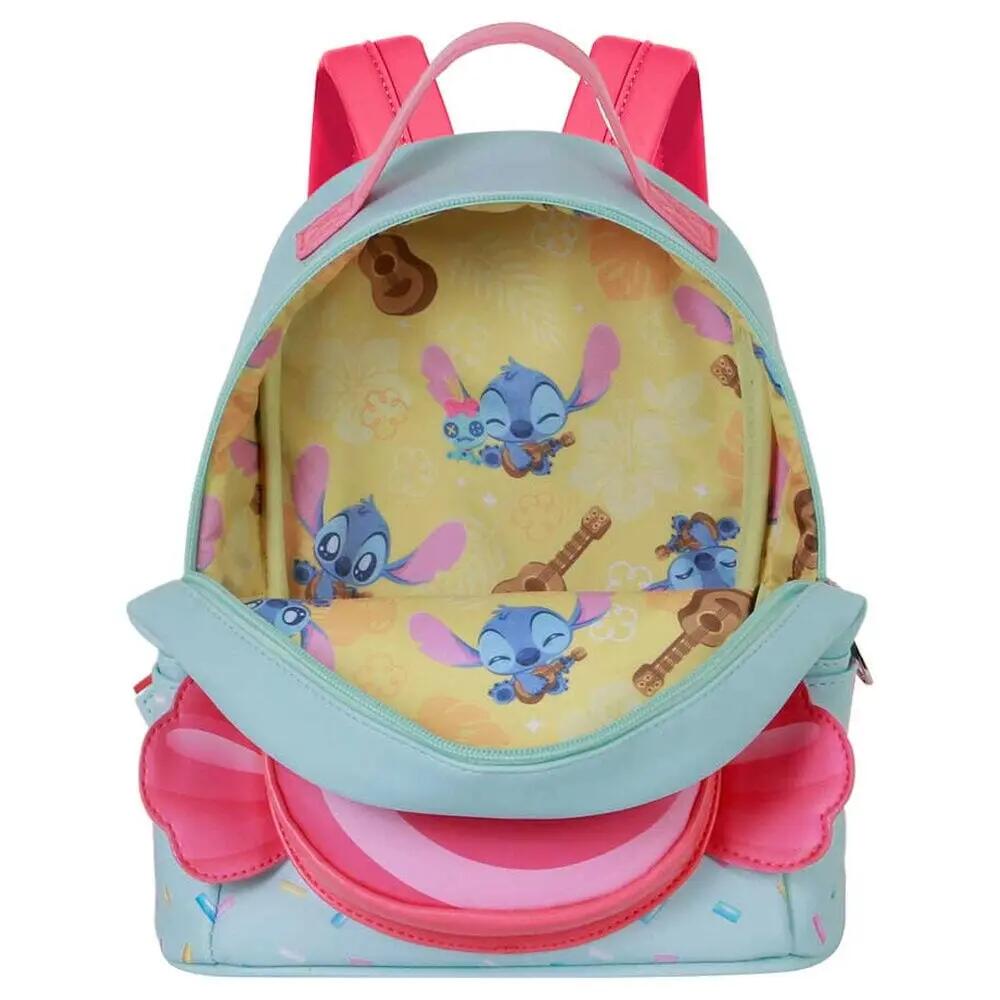 Zainetto per bambini Stitch Candy con tasca frontale, 25 cm, turchese e rosa 4/4