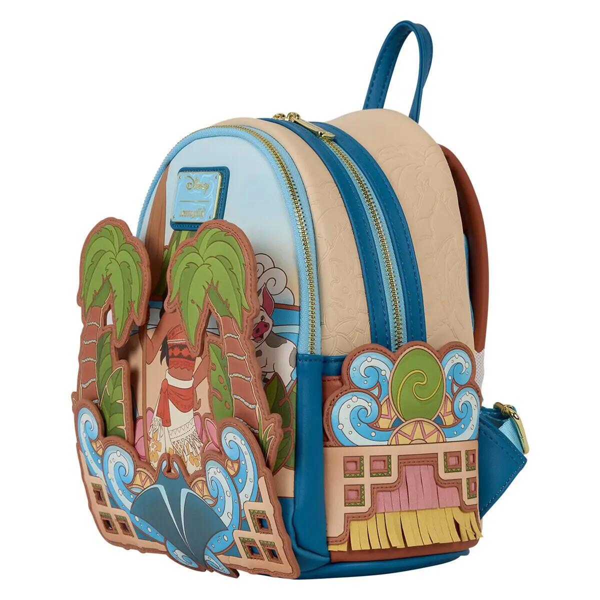 Vaiana Kinderrucksack mit Reißverschluss und 3D-Details, 26 cm, mehrfarbig 4/5