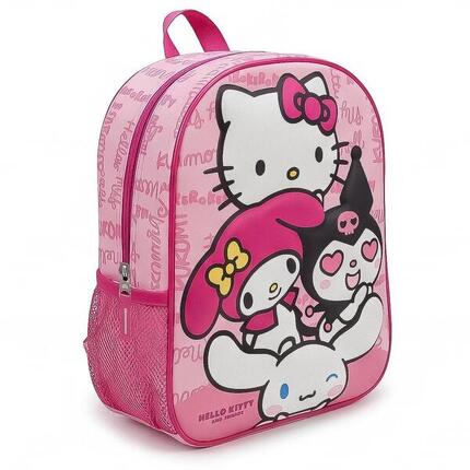 Sac à dos Hello Kitty pour enfant en similicuir rouge avec bretelles réglables