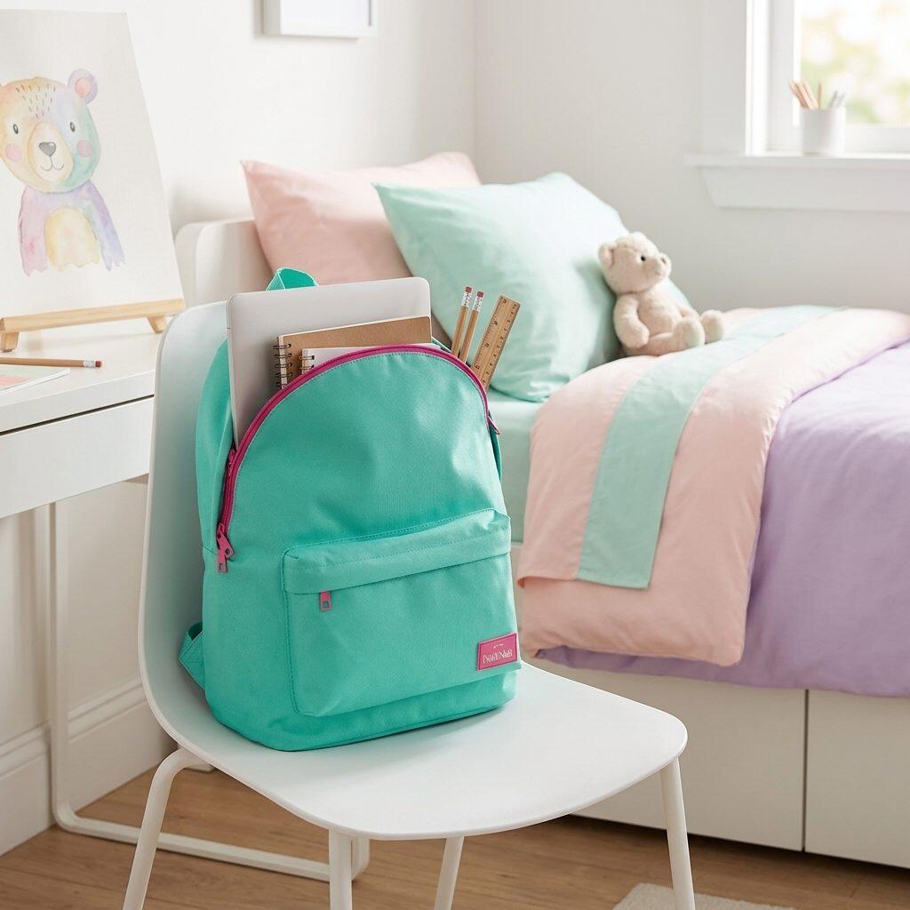 Mochila Nait Nait para laptop de 14,1" com bolso frontal - Verde 5/5