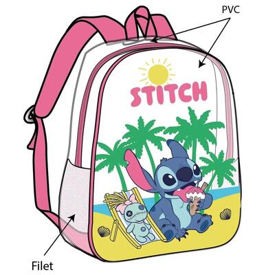 Zaino Wish 3D per bambini con cerniera e tasche laterali in rete viola