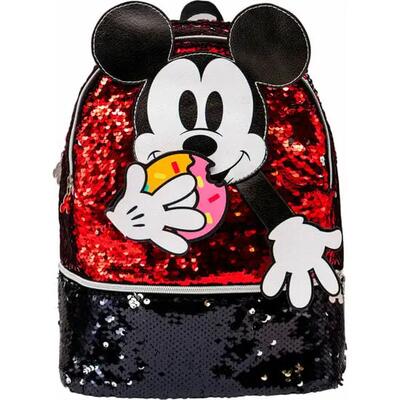 Zaino per bambini Topolino 3D con portaborraccia e manici imbottiti - Blu