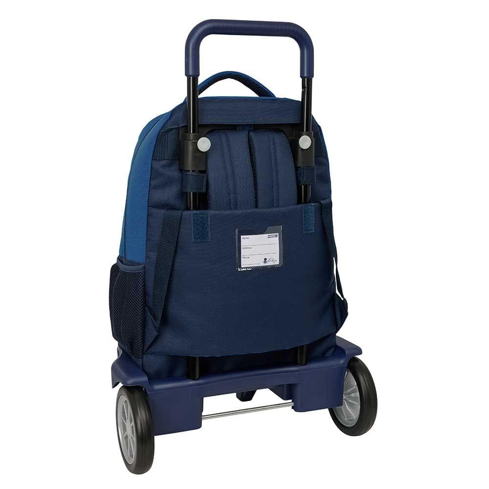 Mochila escolar infantil em formato de polvo com rodinhas removíveis e bolso 2/3