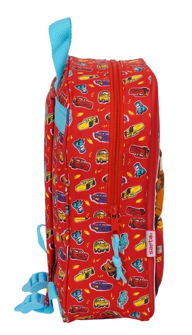 Mochila infantil 3D do filme Carros com zíper e alça de mão vermelha 3/3