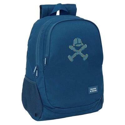 Zaino per laptop da adulto Harper & Neyer con porta USB e tasca frontale nero.