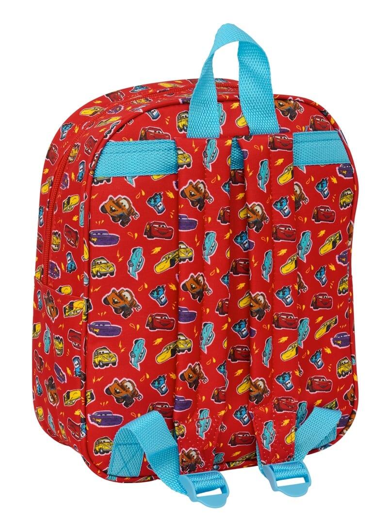 Mochila infantil 3D do filme Carros com zíper e alça de mão vermelha 2/3