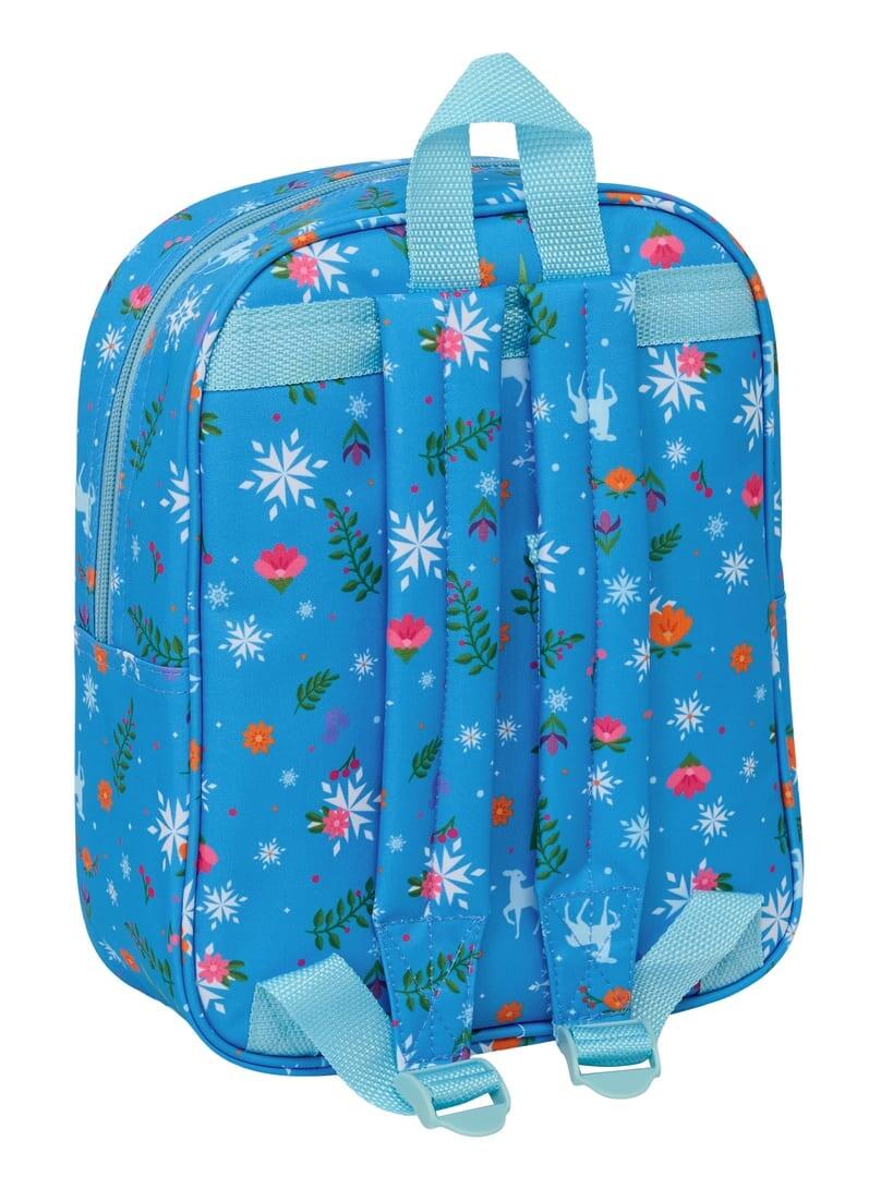Mochila infantil Frozen 3D com zíper e alça superior - Azul 2/3